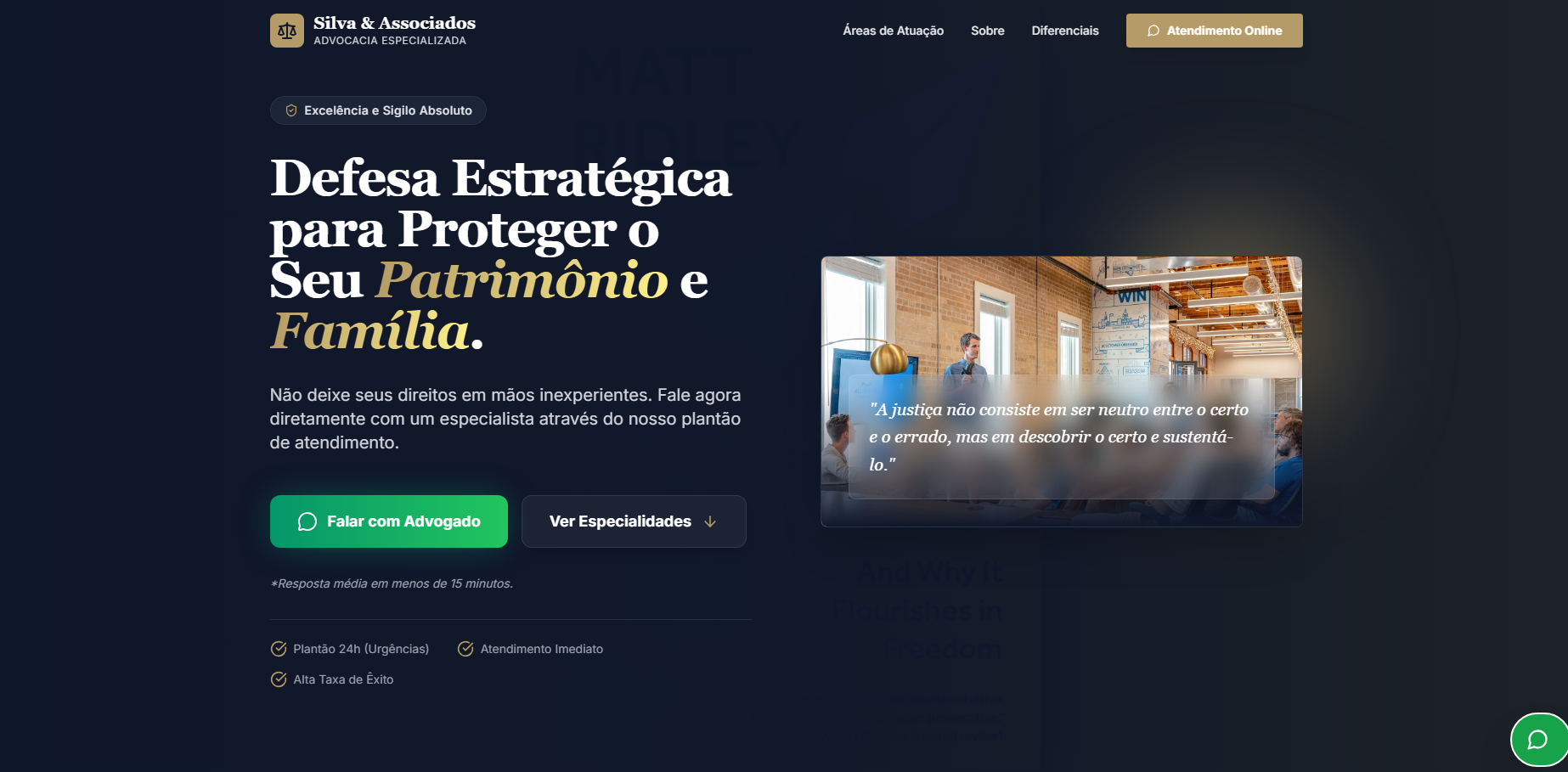 Template Landing Page Advocacia — Alta Conversão