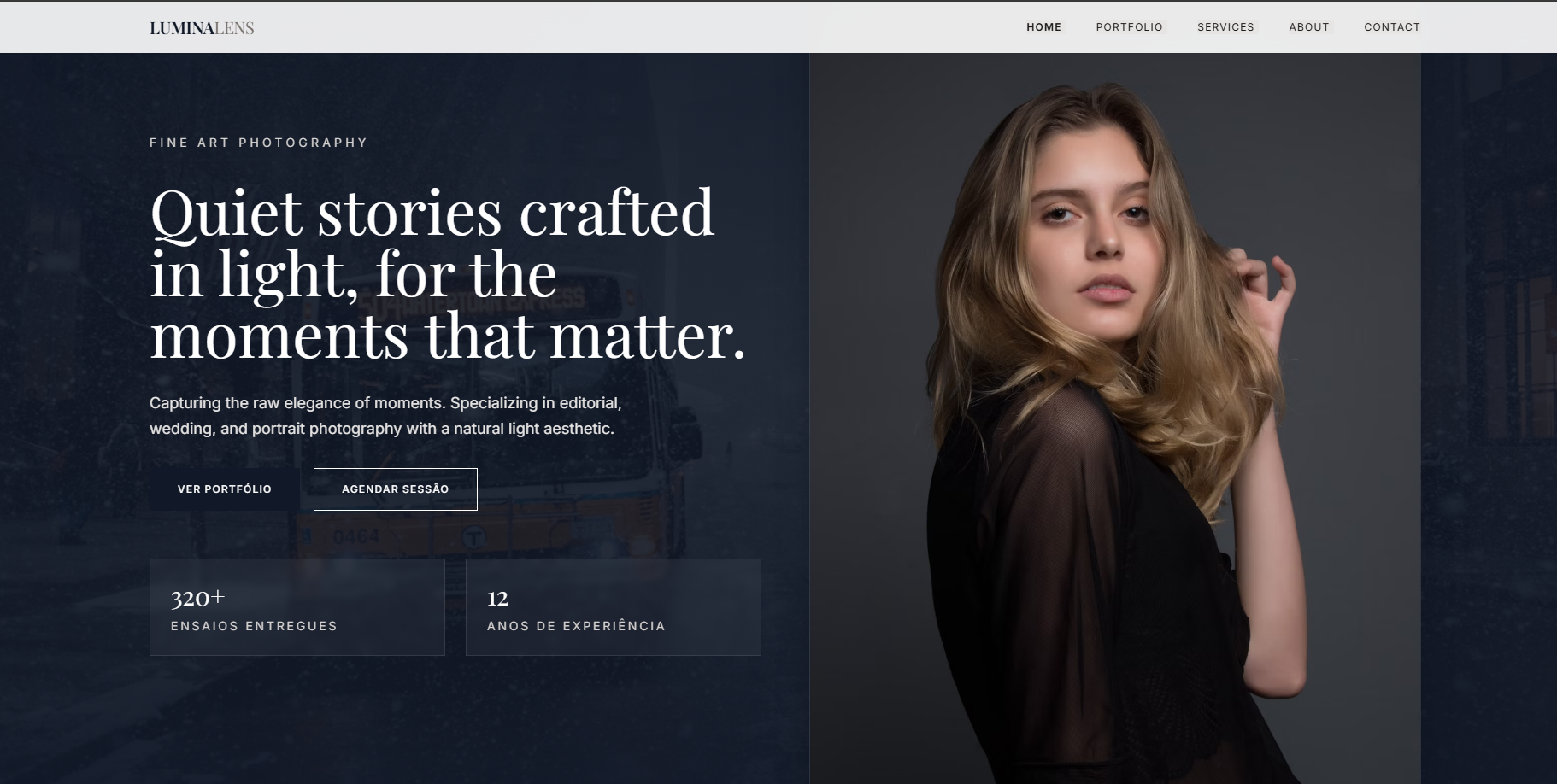 Template Fotógrafo Profissional — Site com Painel Admin