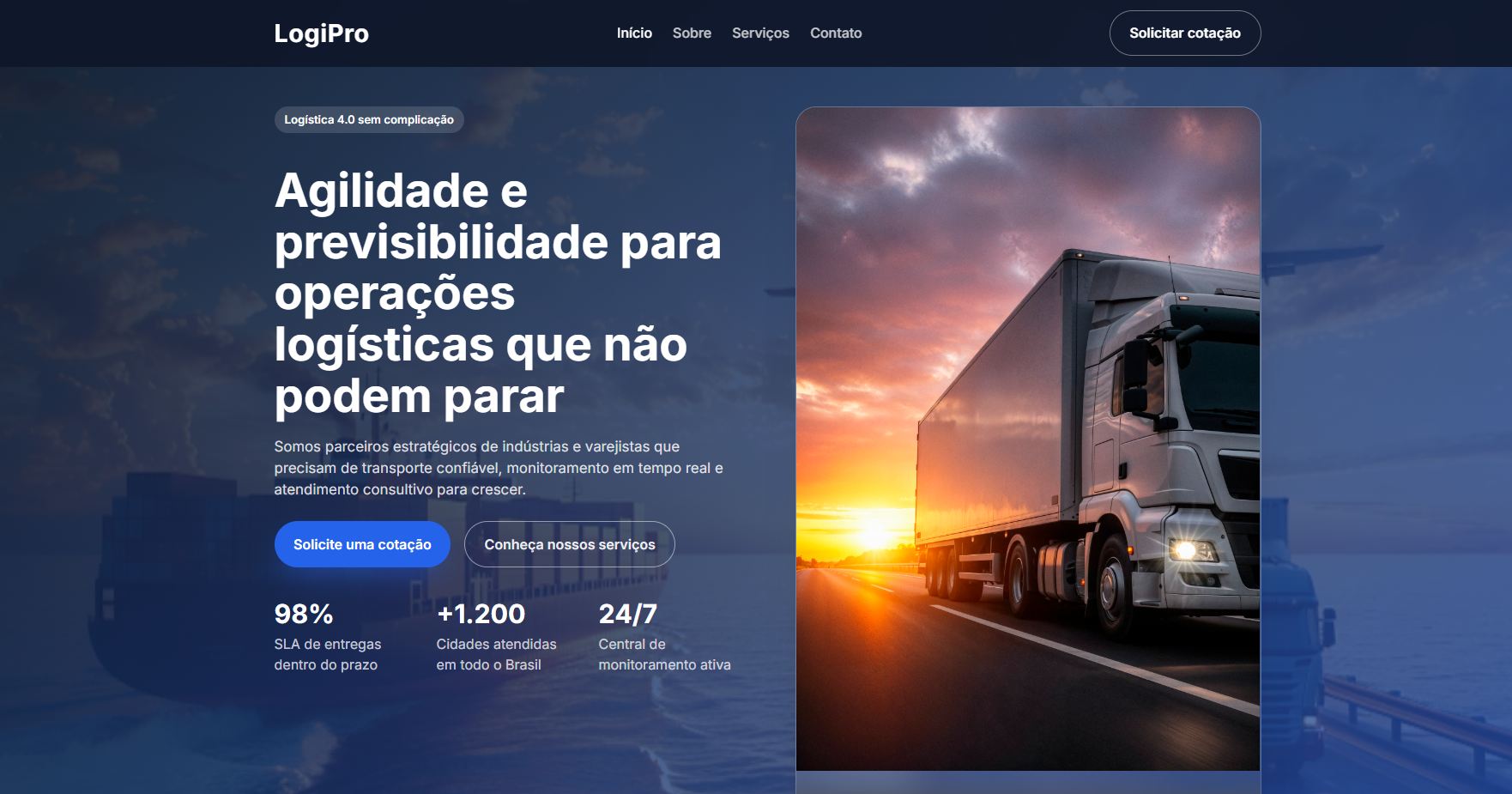 Template Logística Integrada — Conectando Negócios