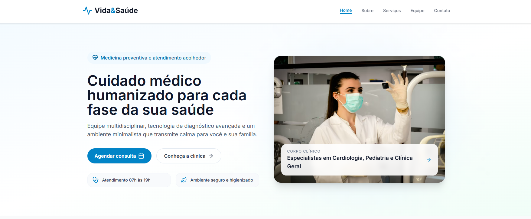 Template Clínica Médica Essencial — Site Completo para Consultórios